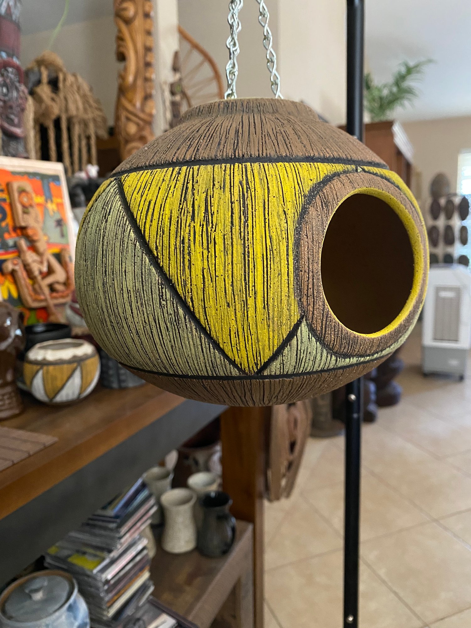 Image of Yellow/Green Birdhouse (a) - US Shipping Included 