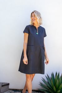 Image 3 of Poplin Berkeley Dress Black