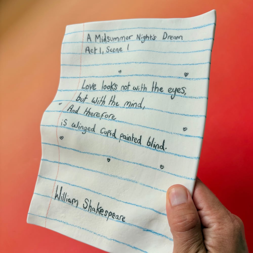 Image of ‘Love’ Shakespeare note 