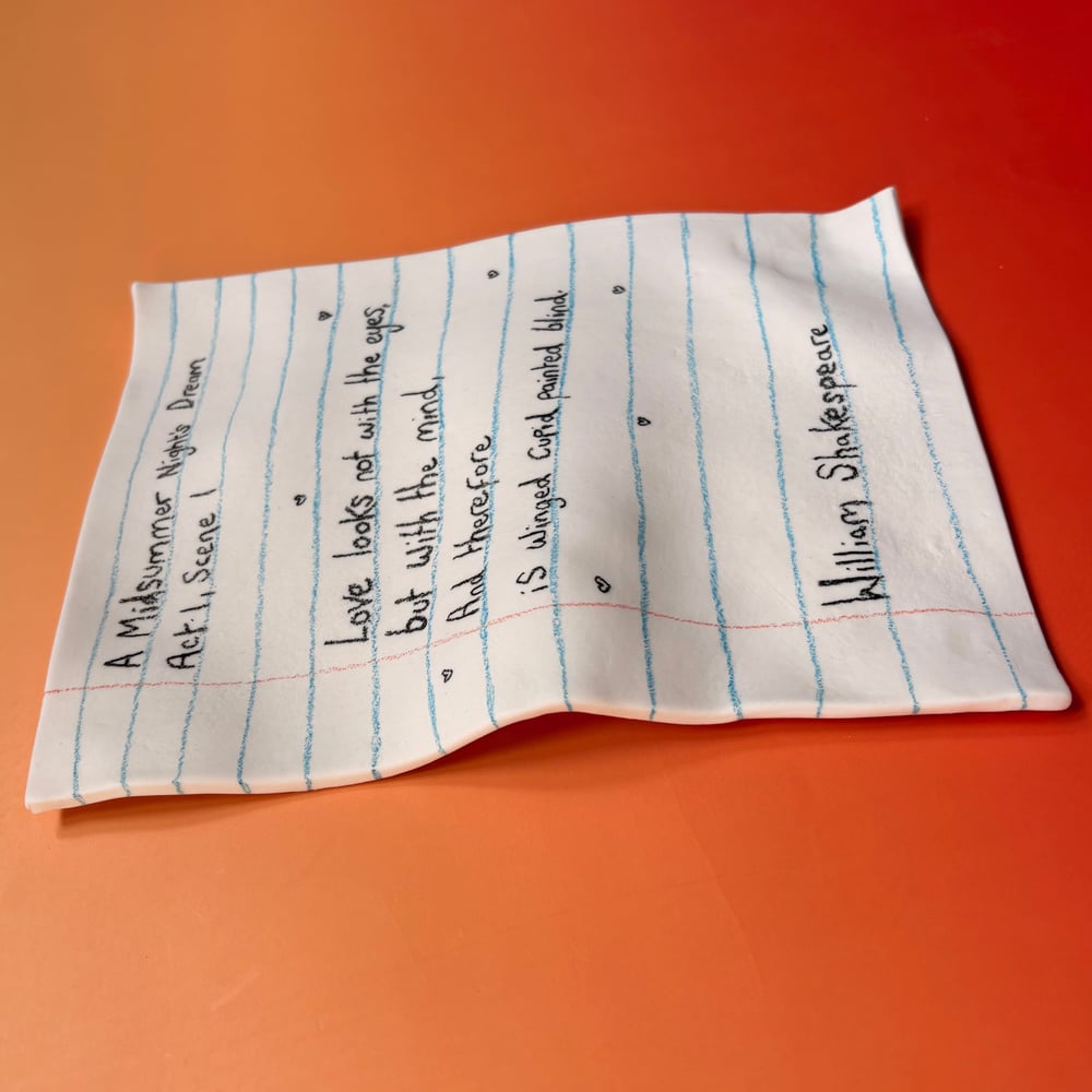 Image of ‘Love’ Shakespeare note 