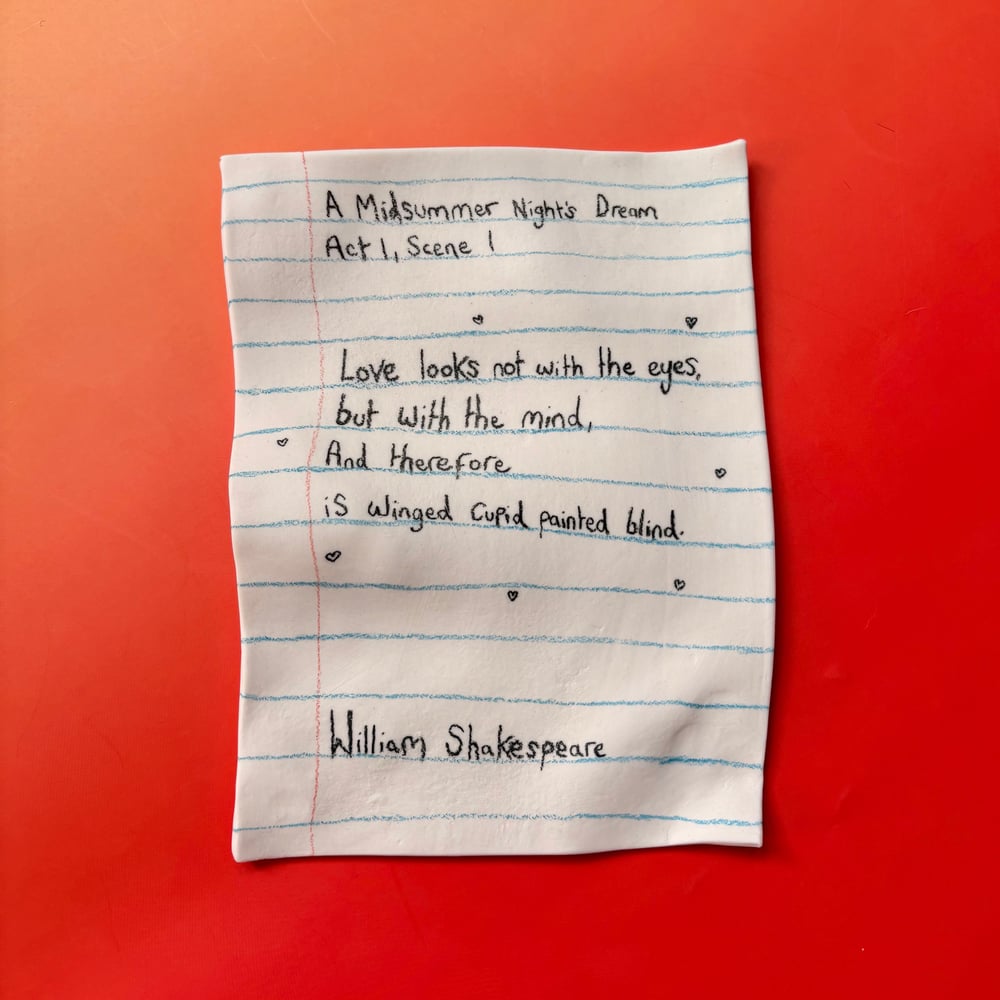 Image of ‘Love’ Shakespeare note 