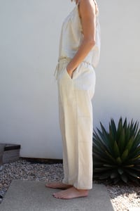 Image 4 of Lined Mens Pant in Oat Stripe