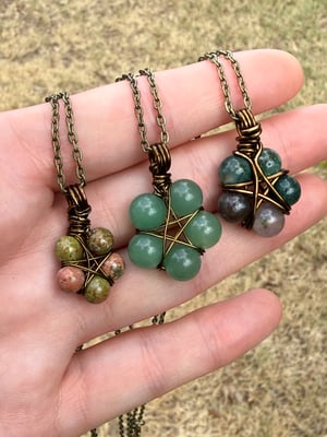Vintage Bronze Pentacle Pendants