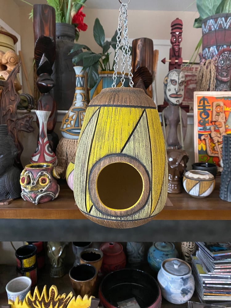 Image of Yellow/Green Birdhouse (b) - US Shipping Included 