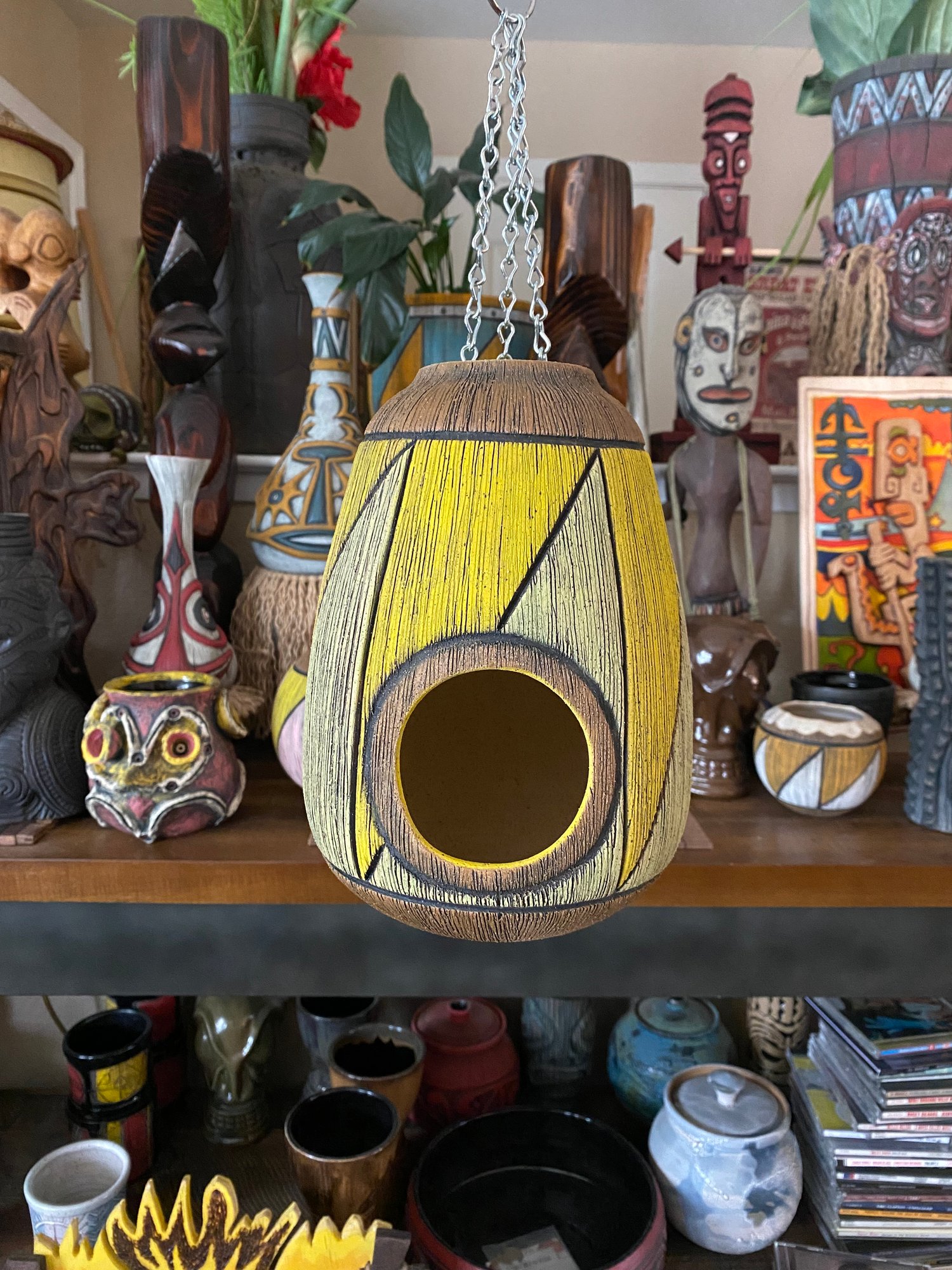Image of Yellow/Green Birdhouse (b) - US Shipping Included 