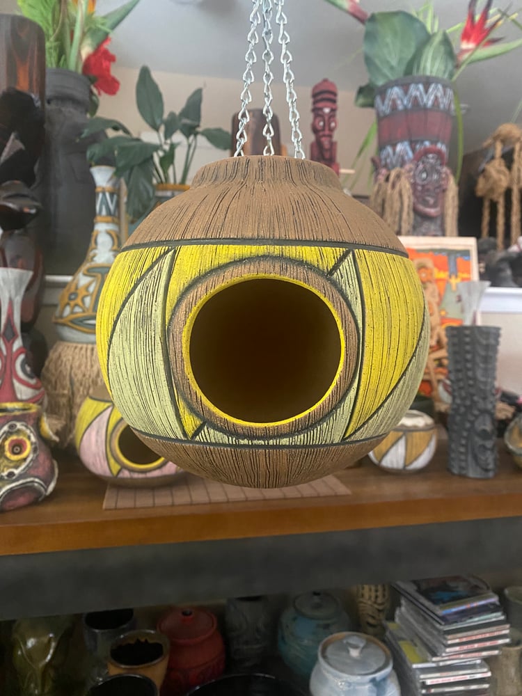 Image of Yellow/Green Birdhouse (c) - US Shipping Included 