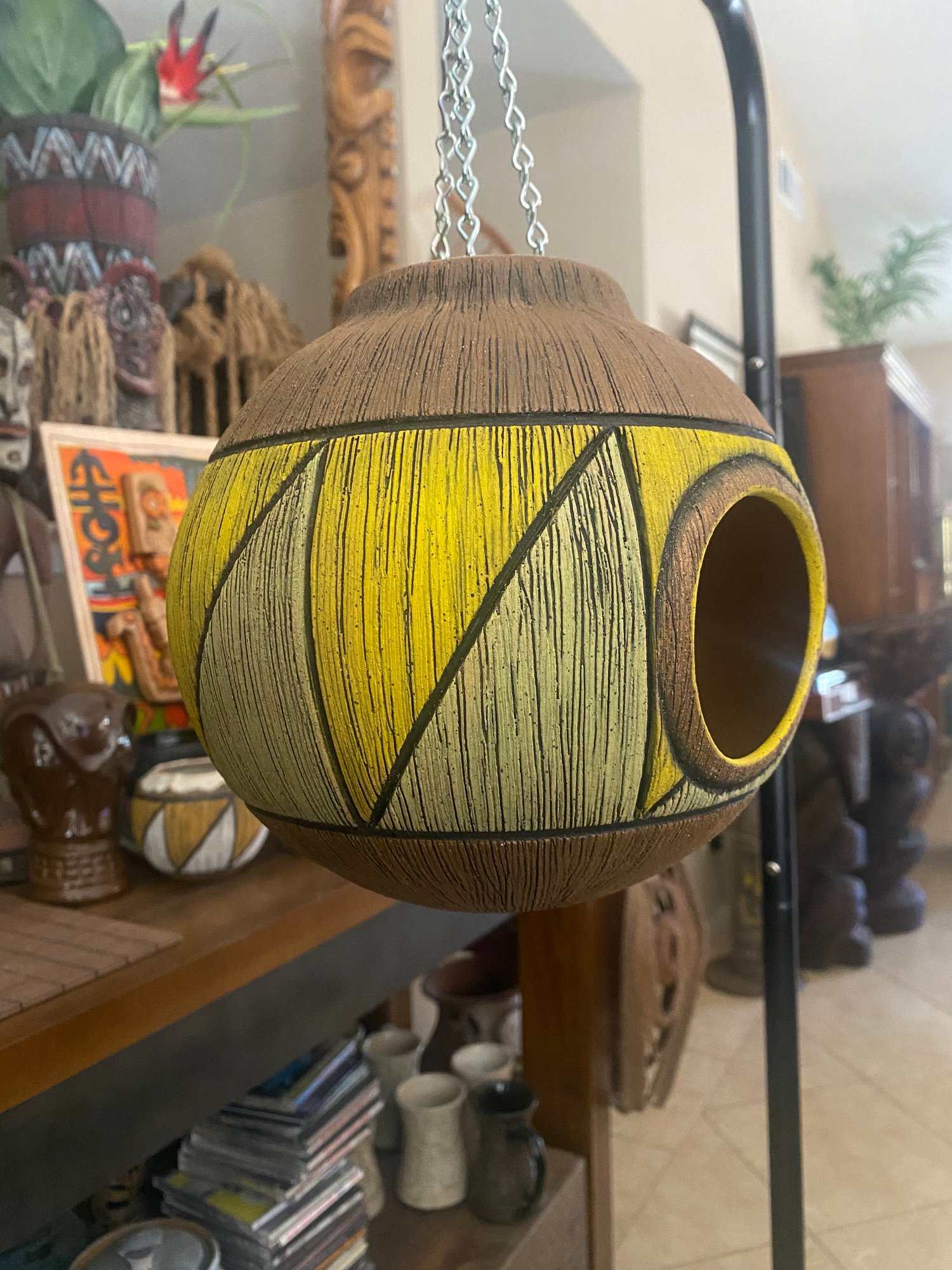 Image of Yellow/Green Birdhouse (c) - US Shipping Included 