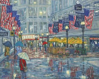 Downtown Crossing - Original Oil Painting