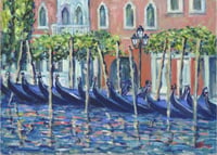 Gondolas at Rest - Giclée Print
