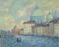 Domes of the Grand Canal - Original Oil Painting