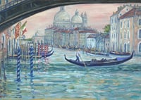 Under the Rialto Bridge - Original Oil Painting
