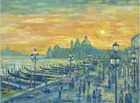 Sunset at San Marco - Original Oil Painting