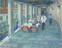 The Trattoria - Original Oil Painting