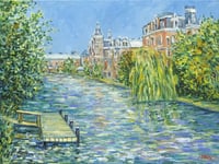 Canal in Amsterdam - Giclée Print