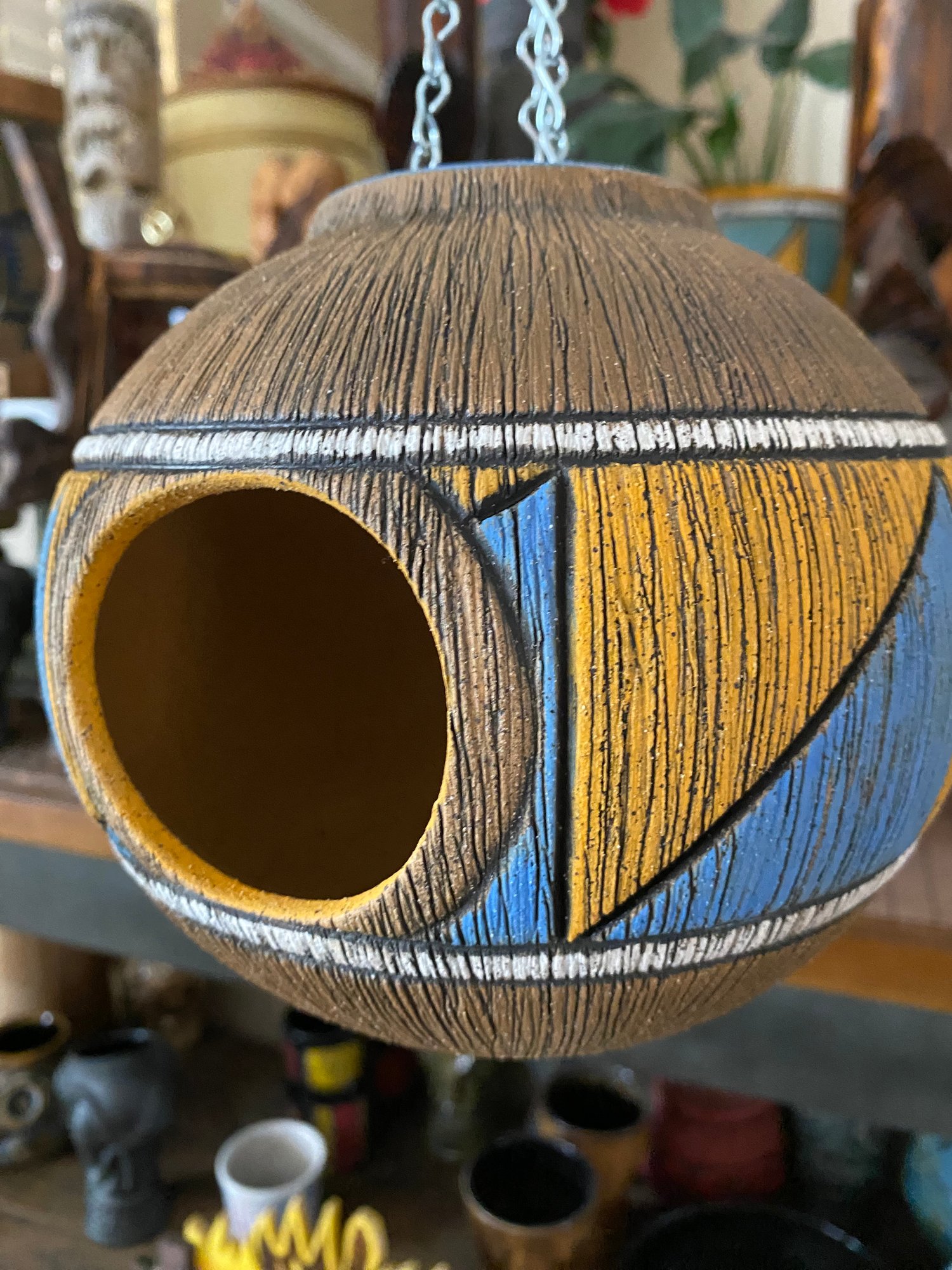 Image of Blue/Orange Birdhouse (a) - US Shipping Included 