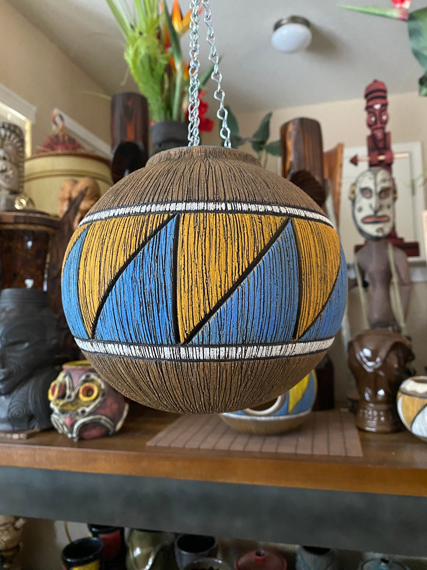 Image of Blue/Orange Birdhouse (a) - US Shipping Included 
