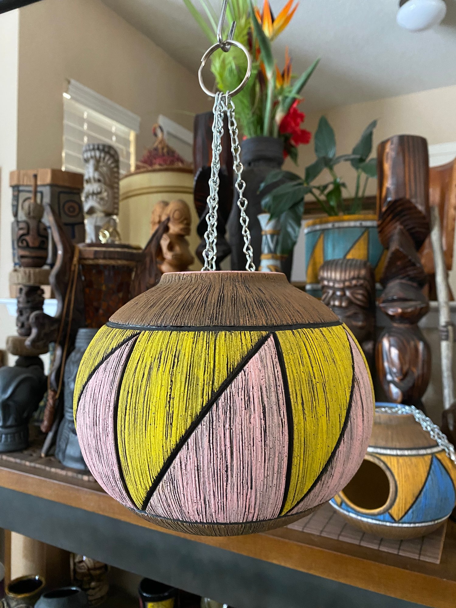 Image of Pink/Yellow Birdhouse (b) - US Shipping Included 