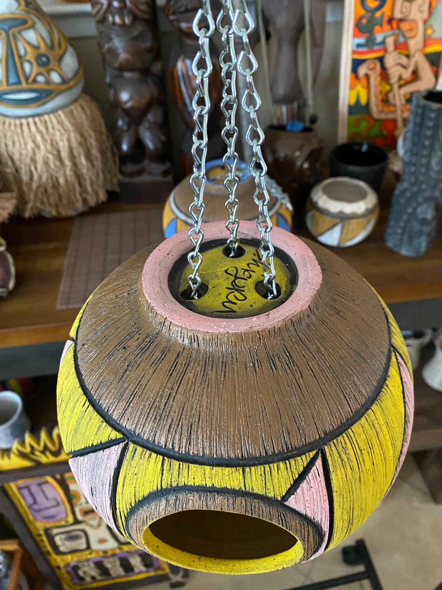 Image of Pink/Yellow Birdhouse (b) - US Shipping Included 