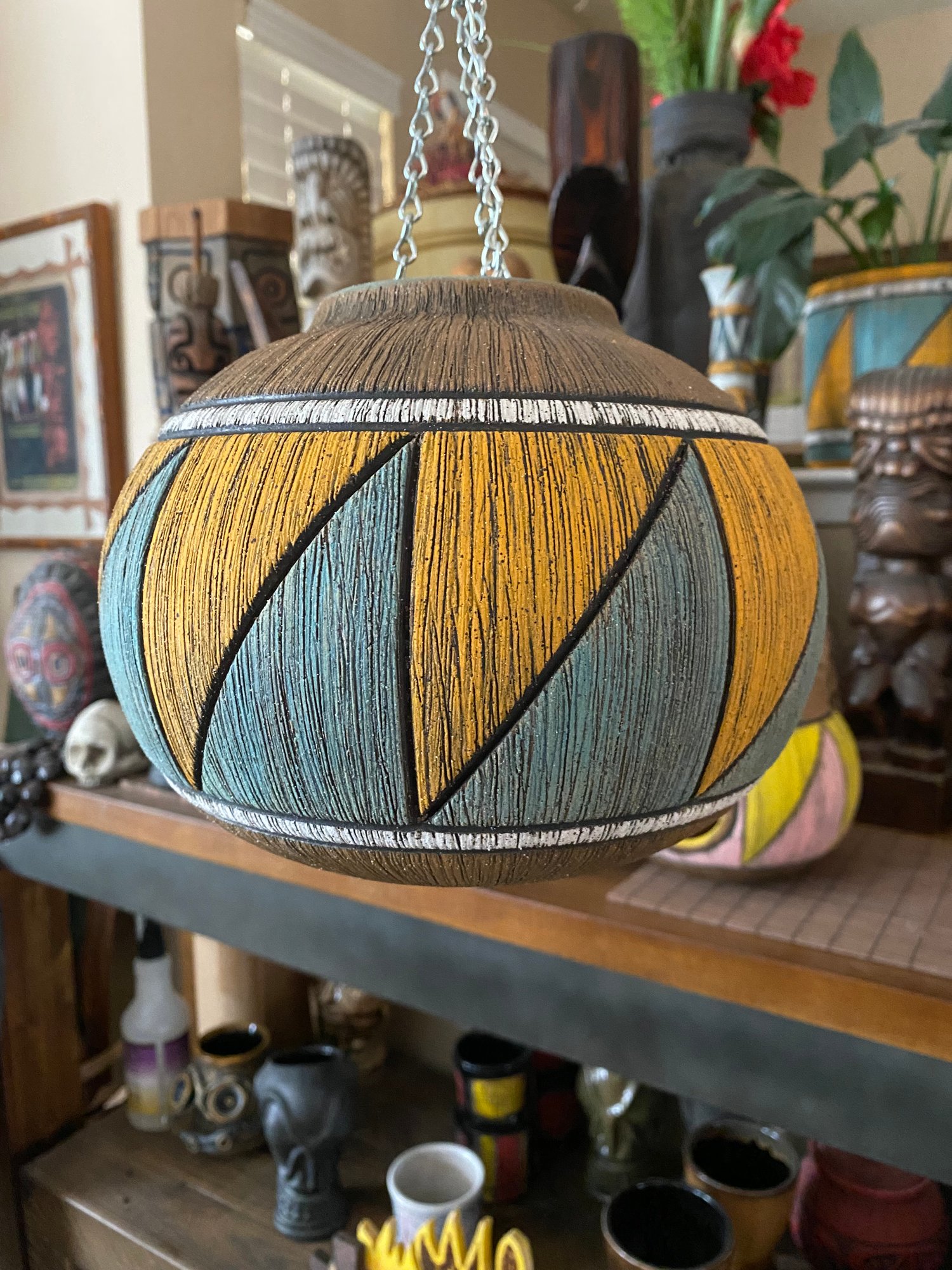 Image of Turquoise/Orange Birdhouse - US Shipping Included 