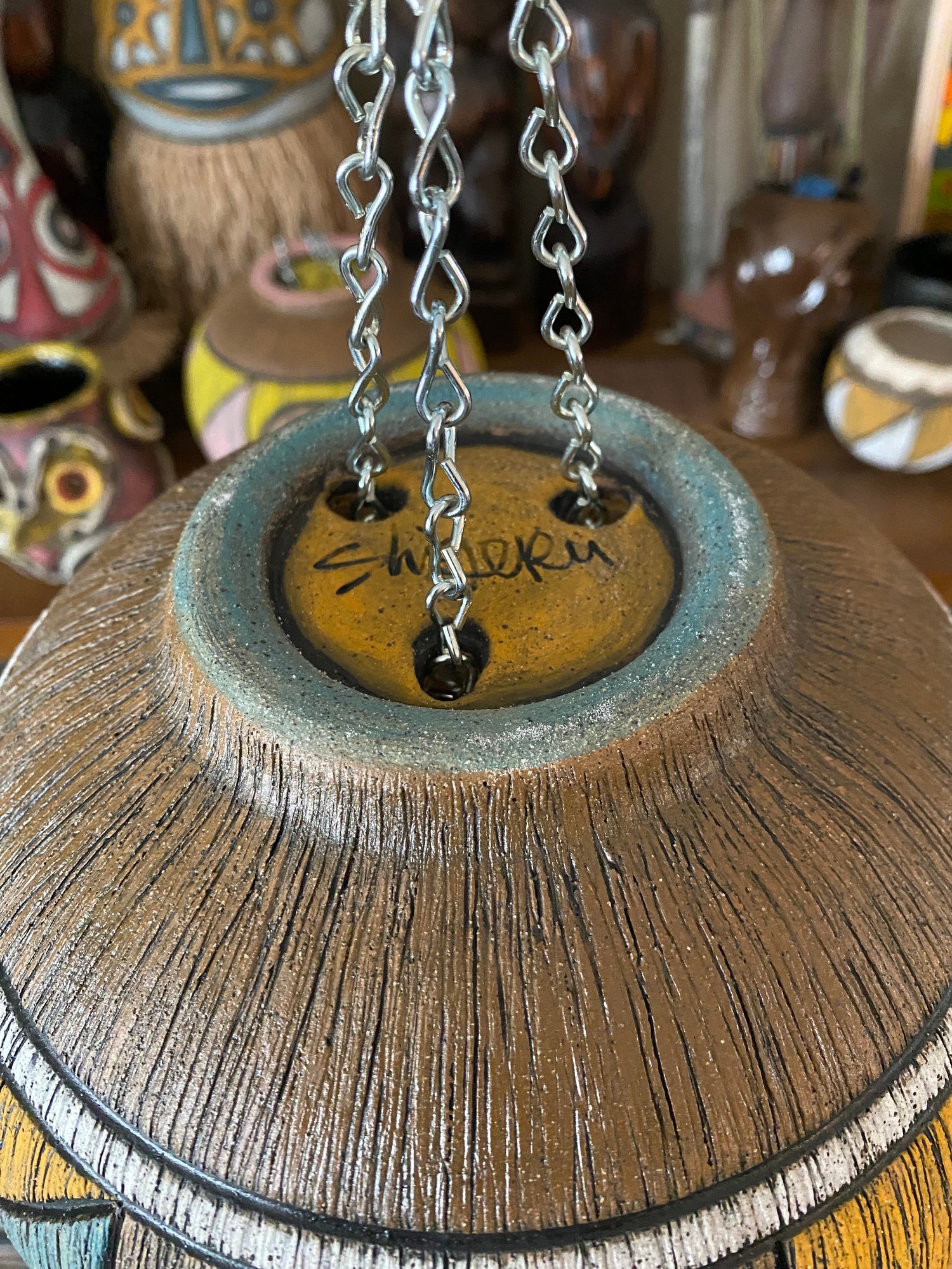 Image of Turquoise/Orange Birdhouse - US Shipping Included 