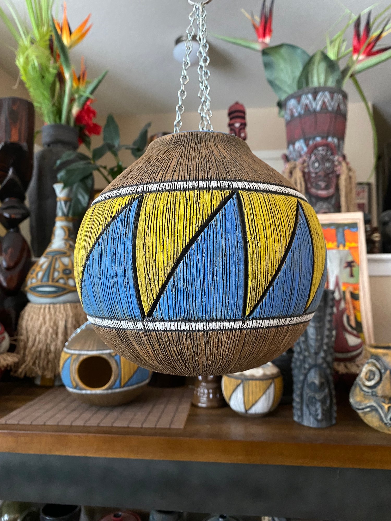 Image of Blue/Yellow Birdhouse - US Shipping Included 