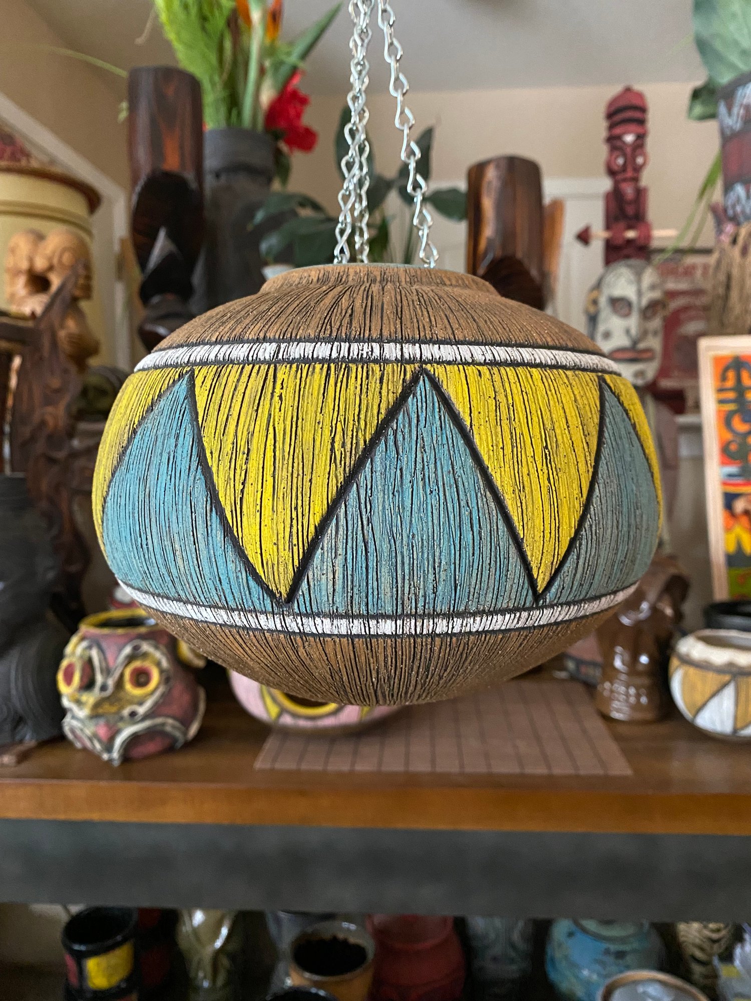 Image of Turquoise/Yellow Birdhouse (a) - US Shipping Included 