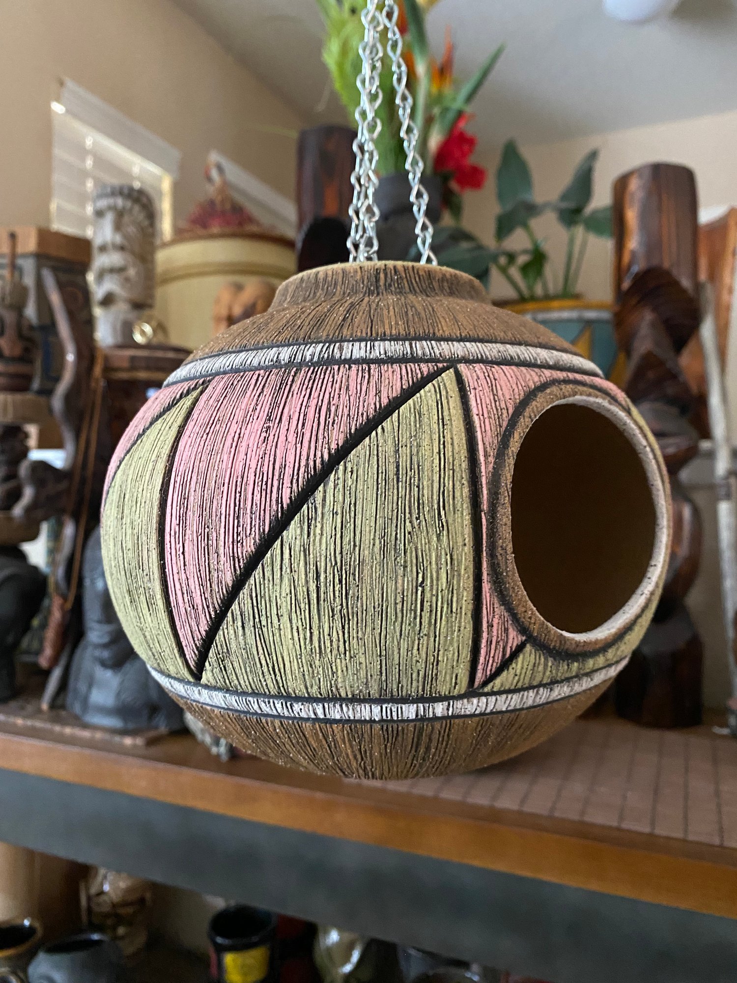 Image of Pink/Green Birdhouse (a) - US Shipping Included 