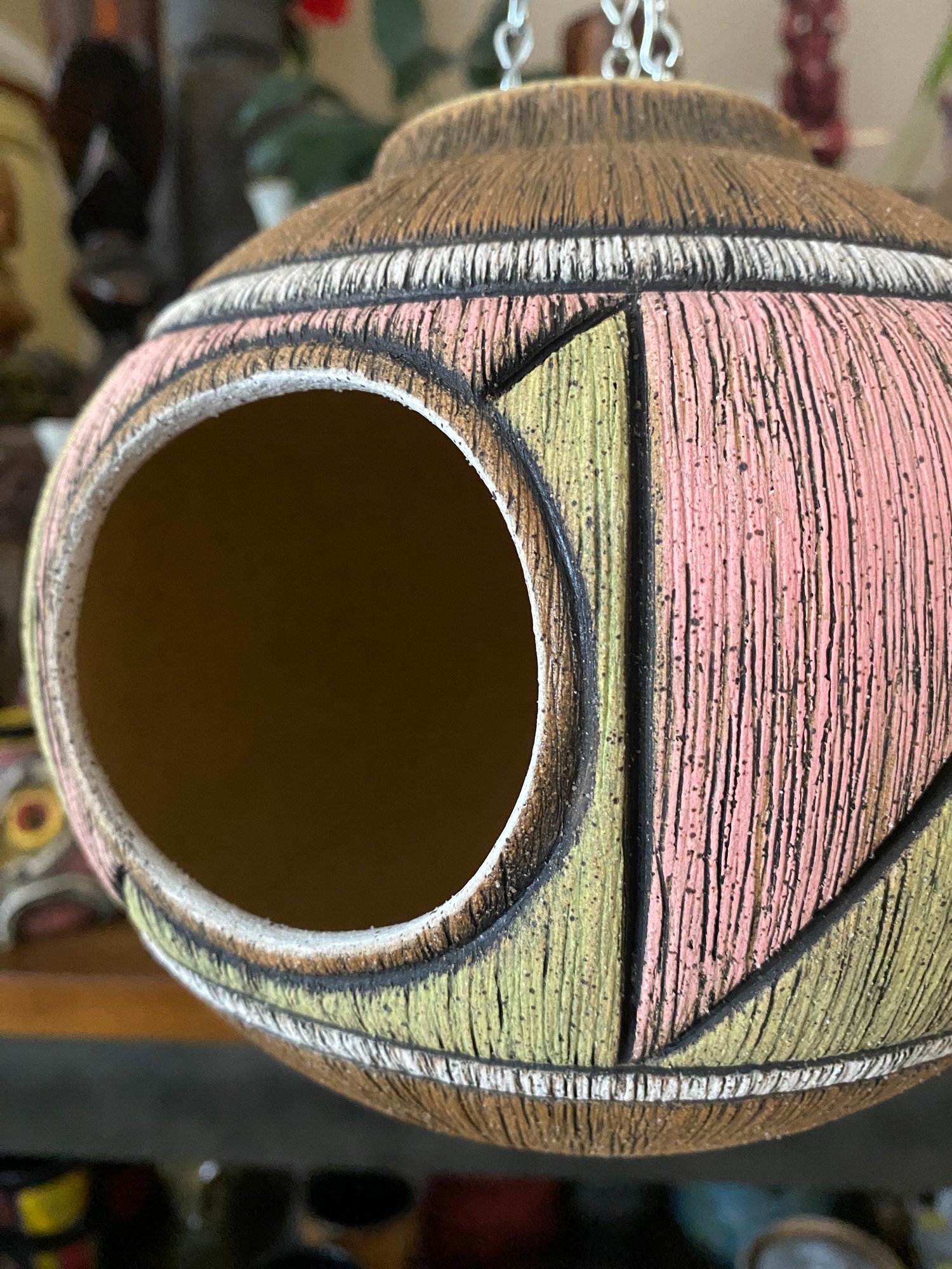 Image of Pink/Green Birdhouse (a) - US Shipping Included 
