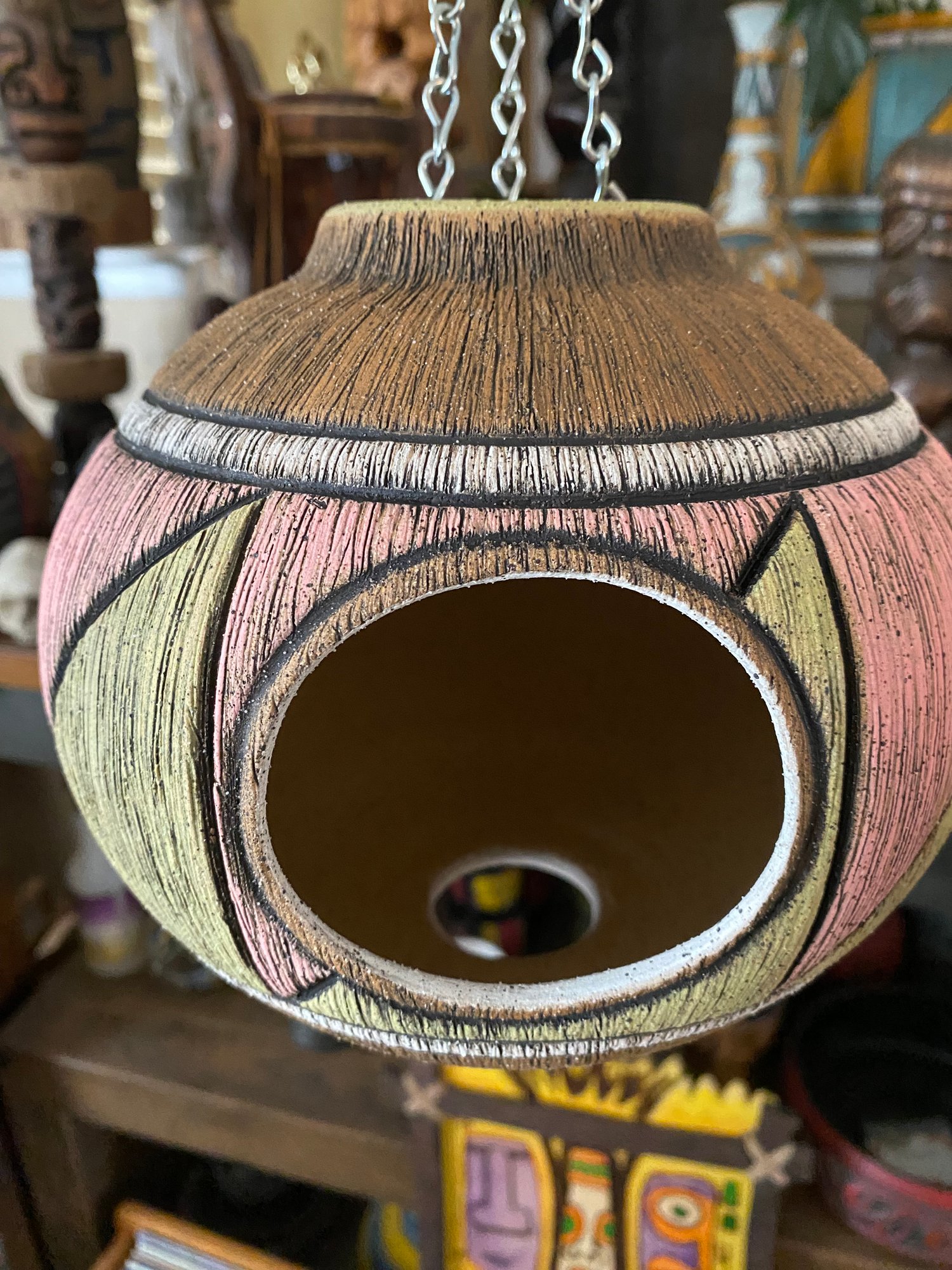 Image of Pink/Green Birdhouse (a) - US Shipping Included 