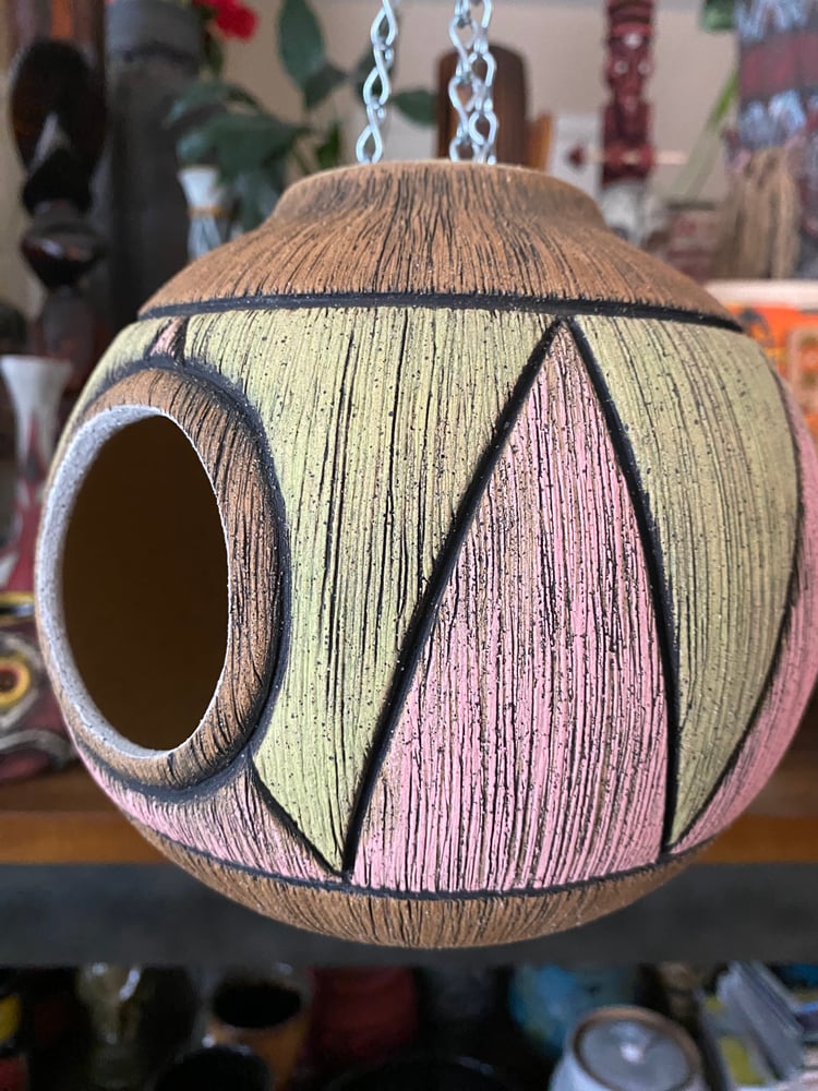 Image of Pink/Green Birdhouse (b) - US Shipping Included 