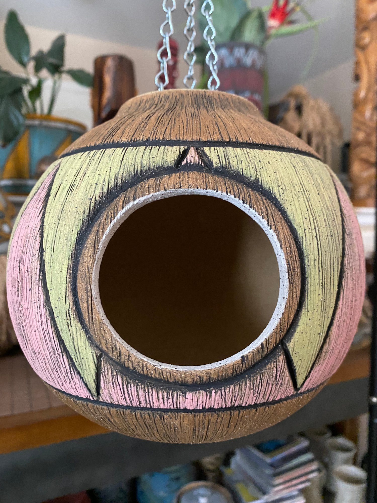 Image of Pink/Green Birdhouse (b) - US Shipping Included 