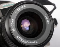 Image 9 of Nikon FM10 35mm SLR film camera with Zoom NIKKOR 35-70mm lens #2806 TESTED