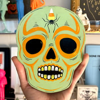 candy corn spider skull cutout