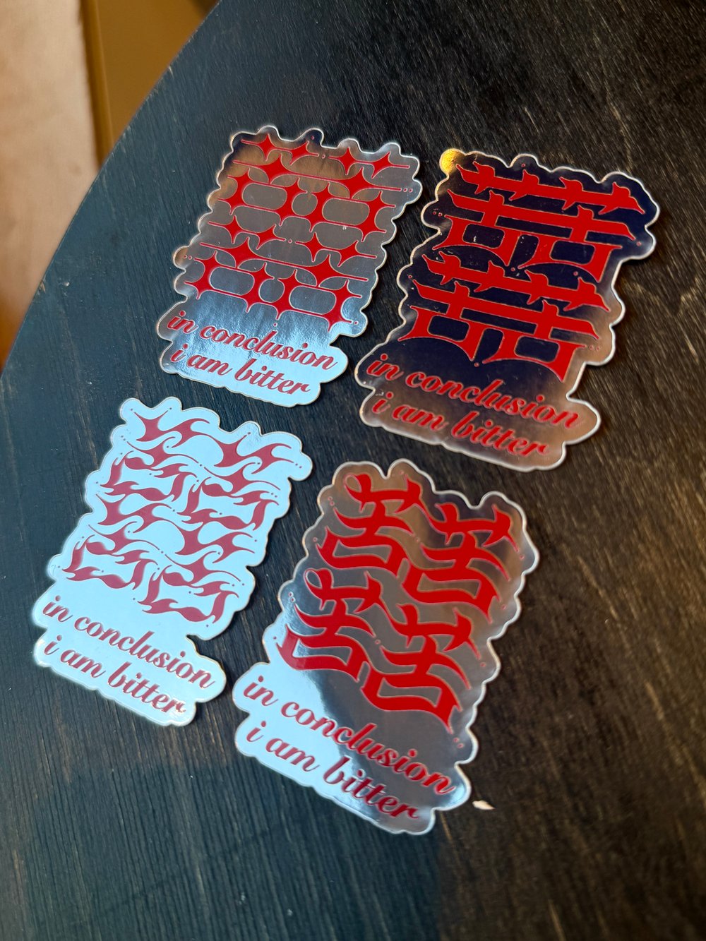 Image of Bitterness Mirror Stickers