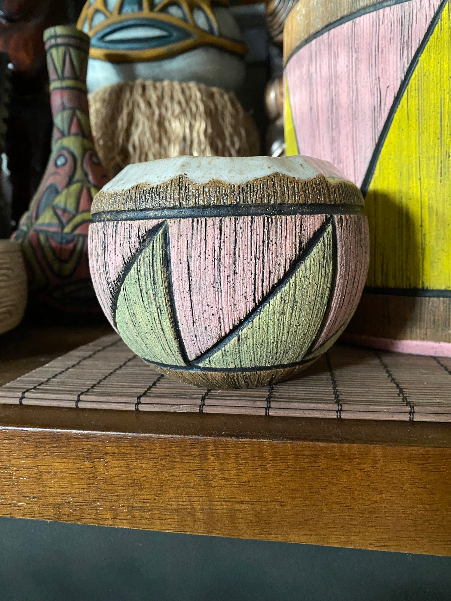 Image of Pink/Green Coconut Mug - US Shipping Included 