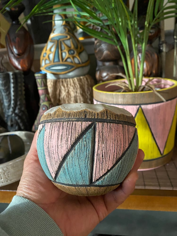 Image of Turquoise /Pink Coconut Mug - US Shipping Included 