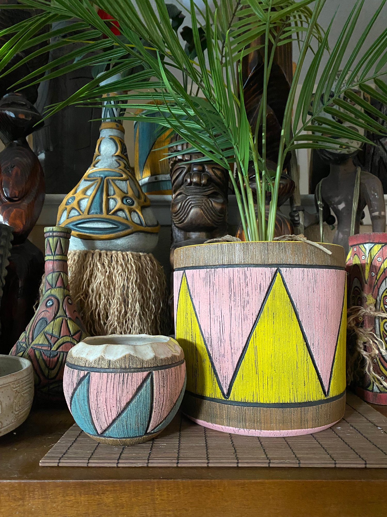 Image of Turquoise /Pink Coconut Mug - US Shipping Included 