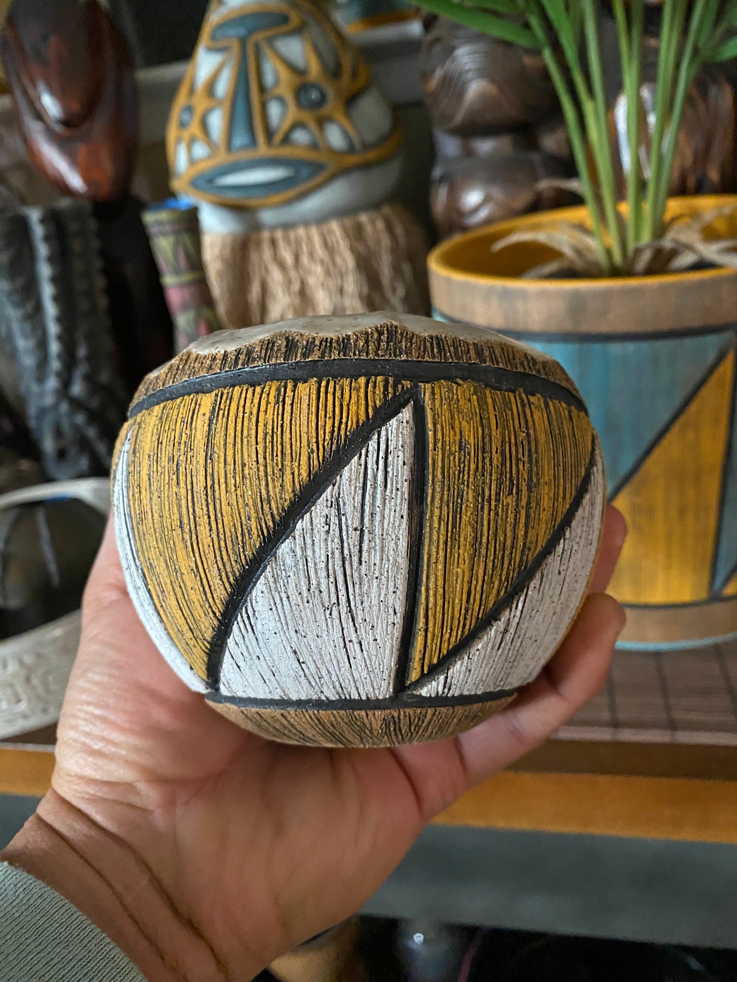 Image of MADE TO ORDER- Orange/White Coconut Mug - US Shipping Included 