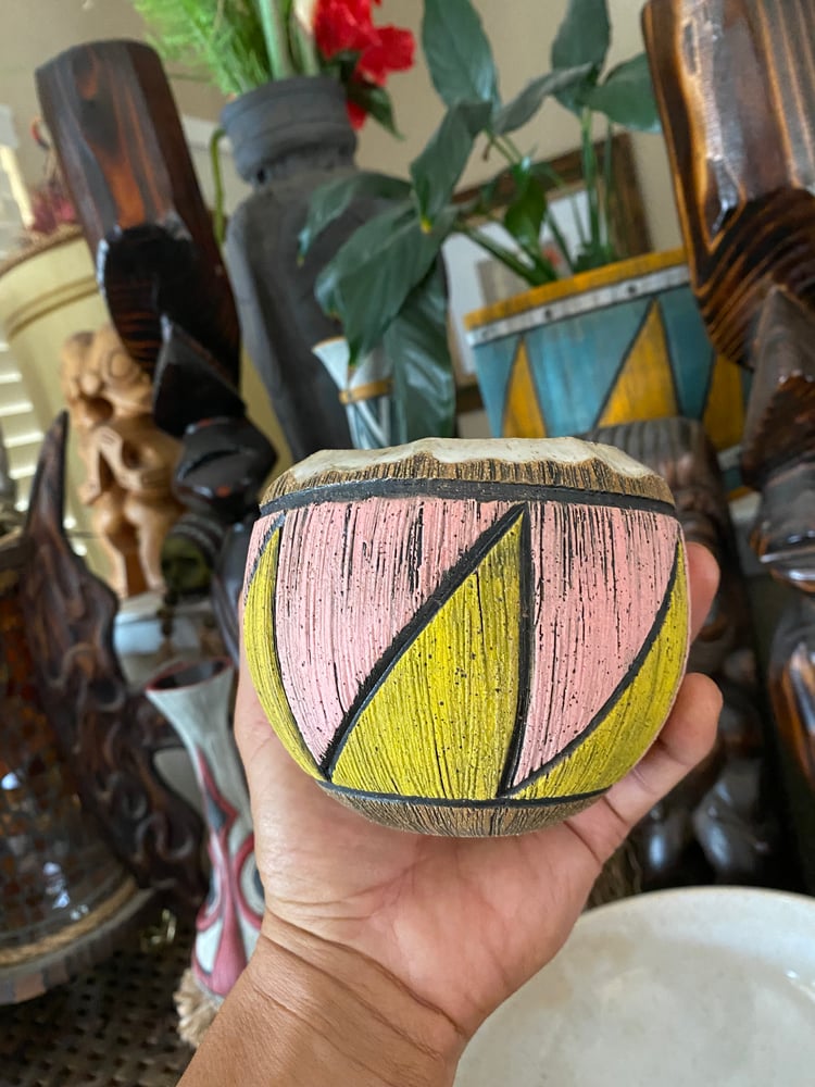 Image of Pink/Yellow (a) Coconut Mug - US Shipping Included 