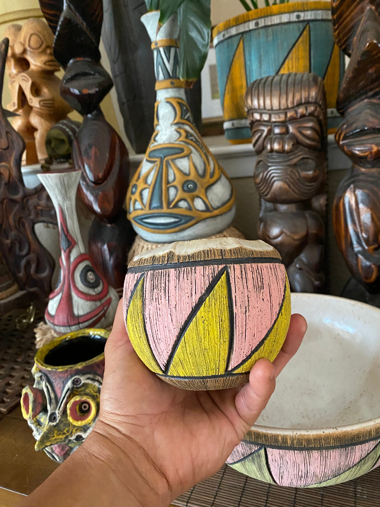 Image of Pink/Yellow (a) Coconut Mug - US Shipping Included 