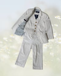 Image 1 of Crewcuts Three Piece Striped Seersucker Suit-3T