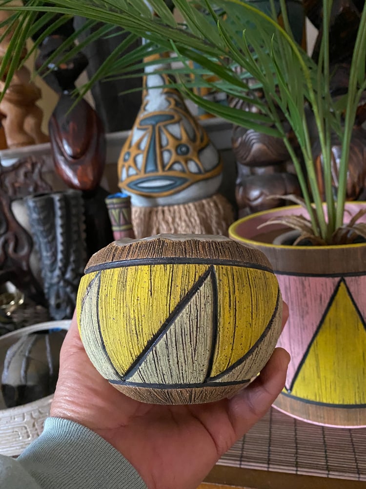 Image of  Green/Yellow (a) Coconut Mug - US Shipping Included 