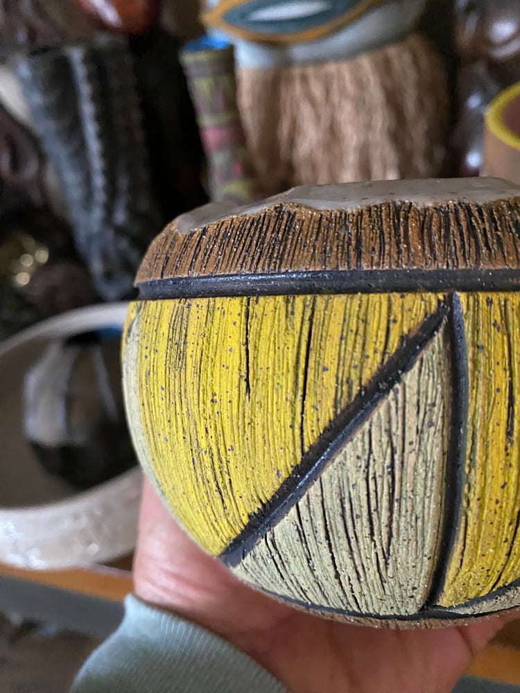 Image of  Green/Yellow (a) Coconut Mug - US Shipping Included 