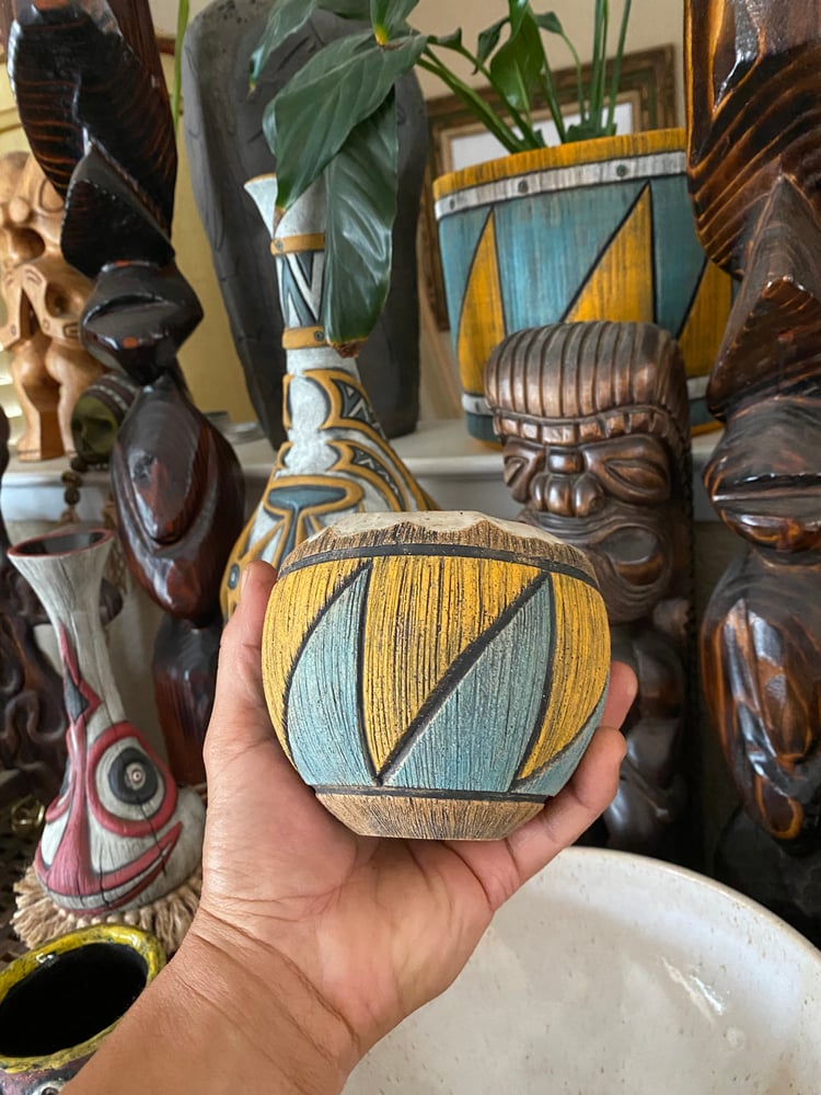 Image of Turquoise/Orange Coconut Mug - US Shipping Included 