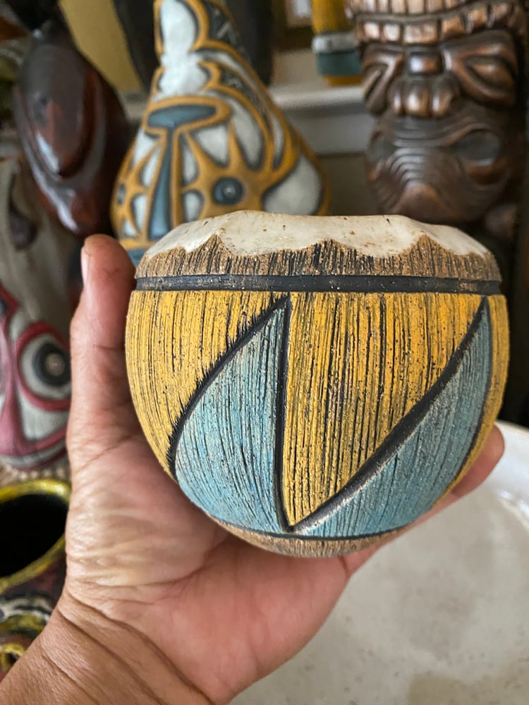 Image of Turquoise/Orange Coconut Mug - US Shipping Included 