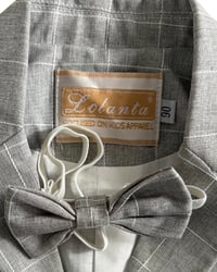 Image 4 of Gray Checkered Blazer w/ Matching Bowtie-2T