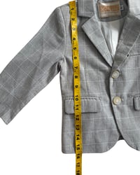 Image 6 of Gray Checkered Blazer w/ Matching Bowtie-2T