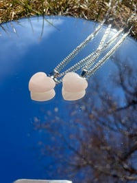 Rose Quart Heart Necklace 
