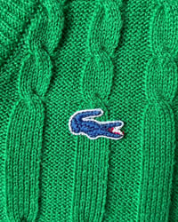 Image 4 of Vintage Lacoste IZOD Cable Knit Sweater-12