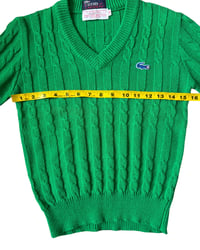 Image 6 of Vintage Lacoste IZOD Cable Knit Sweater-12